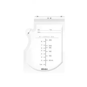 Beaba Food Storage Bags, 50-Pack, 250 ml, Transparent 911738