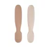 Beaba Set of 2 Silicone First Spoons & Teethers Praline/Clay