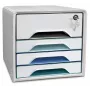 CEP Office Solution Smoove Drawer Box White with Colourful Lines 5 Drawers