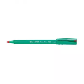 Pentel Fine Point R50 Rollerball Pen - Red - 0.5 mm Fine Tip - 12 Pack