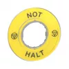 APC ZBY9220 Emergency Stop Sign - Yellow, 60mm, Round