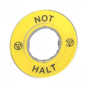 APC ZBY9220 Emergency Stop Sign - Yellow, 60mm, Round