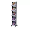 PAPERFLOW Corner 259N.01 Literature Rack Grey/Black 5 Compartments