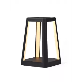 LEXON Lantern LED Lamp with Wireless Charger Black LH94N