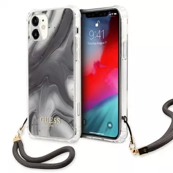 Guess GUHCP12SKSMAGR iPhone 12 Mini 5.4 inch Grey Hardcase Marble Collection