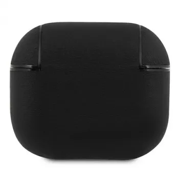BMW BMA3SSLBK AirPods 3 Case Black Genuine Leather Silver Logo