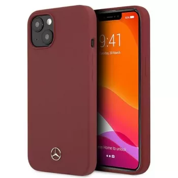 Mercedes-Benz Silicone Line Hard Case for iPhone 13/14/15 6.1 inch Red