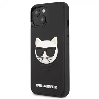 Karl Lagerfeld KLHCP13SCH3DBK Hard Case for Apple iPhone 13 Mini 5.4 inch Black 3D Rubber Choupette