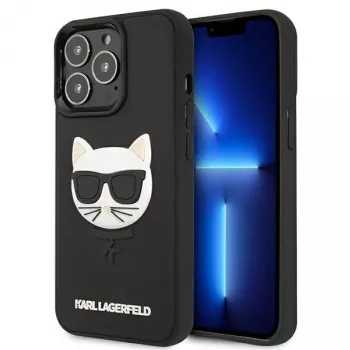 Karl Lagerfeld KLHCP13LCH3DBK Hard Case 3D Rubber Choupette for iPhone 13 Pro / 13 6.1 inch Black