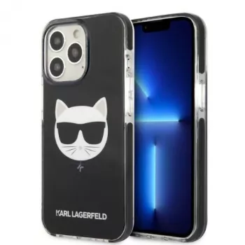 Karl Lagerfeld KLHCP13XTPECK Hard Case for iPhone 13 Pro Max 6.7 inch Black Choupette Head