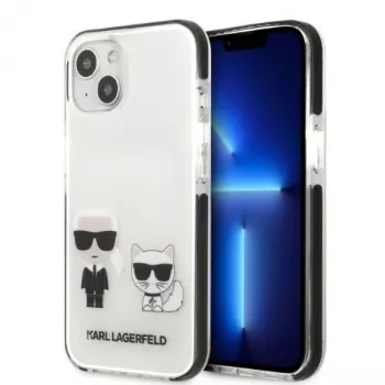 KARL LAGERFELD iPhone 13 mini Hard Case White Karl & Choupette