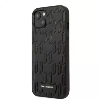 Karl Lagerfeld KLHCP13SMNMP1K iPhone 13 mini 5.4 inch Hard Case Black Monogram Plaque