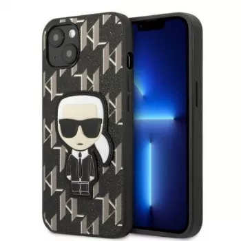 Karl Lagerfeld KLHCP13SPMNIKBK iPhone 13 mini 5.4 Hard Case Black Monogram Ikonik Patch