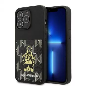 Karl Lagerfeld KLHCP13LCANCNK iPhone 13 Pro / 13 6.1 Hard Case Black Karlimals Card Slot