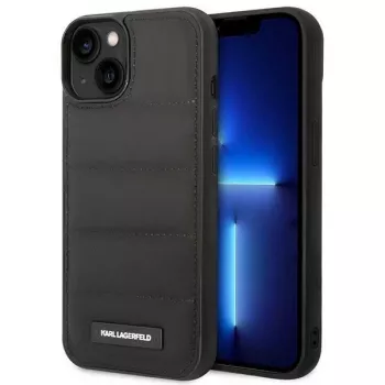 Karl Lagerfeld KF001090 Puffy Elongated Logo Hard Case for iPhone 14 Plus / 15 Plus 6.7 inch Black