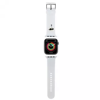 Karl Lagerfeld 3D Rubber Karl Head Apple Watch Armband 42/44/45/49mm White