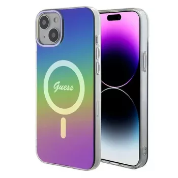 Guess IML Iridescent MagSafe Back Cover for Apple iPhone 15 Plus, Multi-colour