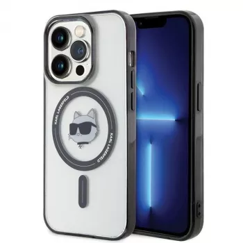 Karl Lagerfeld KLHMP15LHCHNOTK iPhone 15 Pro 6.1 inch Transparent Hard Case IML Choupette Head MagSafe