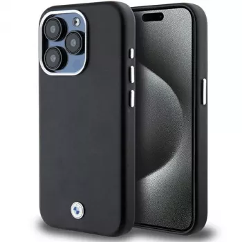 BMW Signature Wrapped Metal MagSafe Case for Apple iPhone 15 Pro 6.1 inch Black