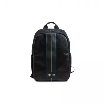 BMW BMBP15COMSCAKL 16 Backpack Black Carbon Blue Stripes