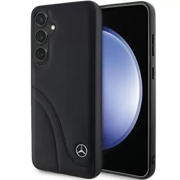 Mercedes-Benz MEHCS24M23RBCSK S24+ S926 Black Hard Case Leather Curved Stitches for Samsung Galaxy S24+