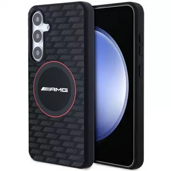 AMG AMHMS24M23SMRK Hard Case Silicone Carbon Pattern MagSafe Case for Samsung Galaxy S24+ (SM-S926) - Black