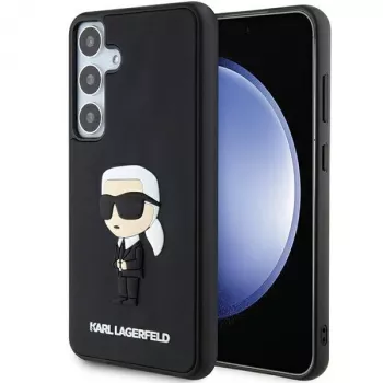 Karl Lagerfeld KLHCS24S3DRKINK S24 S921 Black Hard Case 3D Rubber Ikonik for Samsung Galaxy S24