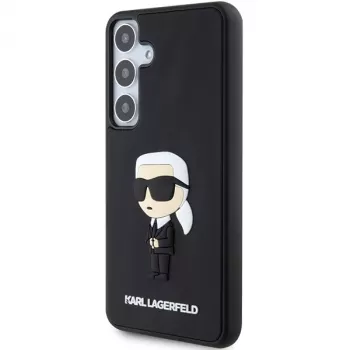 Karl Lagerfeld KLHCS24S3DRKINK S24 S921 Black Hard Case 3D Rubber Ikonik for Samsung Galaxy S24