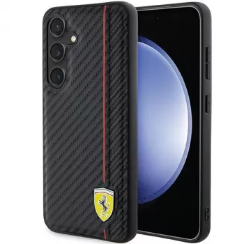 Ferrari FEHCS24SN3DUR S24 S921 Black Hardcase Carbon Printed Line for Samsung Galaxy S24