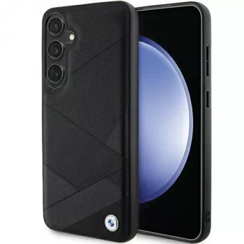 BMW BMHCS24M23RCGPK S24+ S926 Black Hard Case Signature Leather Crossing Lines Pattern