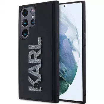 Karl Lagerfeld KLHCS24L3DMBKCK Samsung Galaxy S24 Ultra Hard Case Black 3D Rubber Glitter Logo