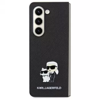 Karl Lagerfeld KLHCSA35SAKCNPK A35 A356 Hard Case Black Saffiano Karl & Choupette Pin for Samsung Galaxy A35 5G