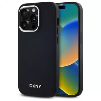 DKNY DKHMP14LPSCMCLK Hard Case for Apple iPhone 14 Pro 6.1 inch Black Plain Logo MagSafe