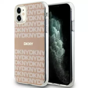 DKNY DKHMN61HRHSEP Hard Case for iPhone 11 / XR 6.1 inch Pink Mono & Stripe MagSafe