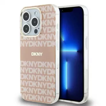 DKNY DKHMP14LHRHSEP Hard Case IML Mono & Stripe MagSafe for iPhone 14 Pro 6.1 inch Pink