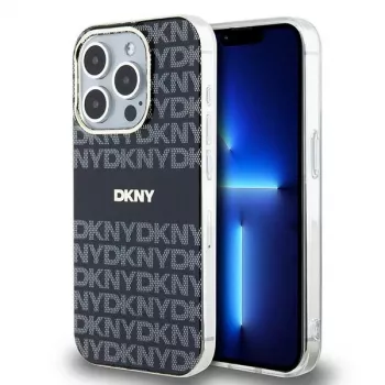 DKNY DKHMP15XHRHSEK Hard Case IML Mono & Stripe MagSafe for Apple iPhone 15 Pro Max 6.7 inch Black