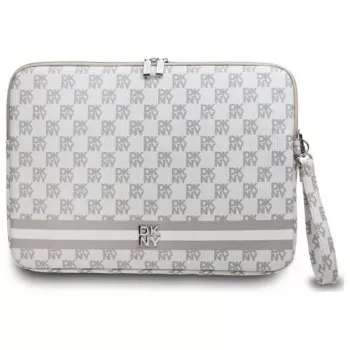 DKNY Sleeve DKCS14PVSHLE 14 inch Beige Checkered Pattern with Printed Stripes