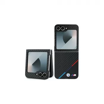 BMW Hard Case for Samsung Galaxy Z Flip6 / Z Flip7 FE - Carbon Tricolour Black