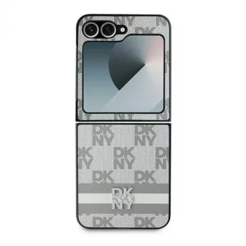 DKNY DKHCZF6PCPTSSE Beige Check Pattern with Stripes Back Cover for Samsung Galaxy Z Flip6 F741 / Z Flip7 FE