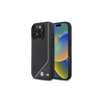BMW M Perforated Twisted Line MagSafe Hard Case for iPhone 16 Pro (6.3