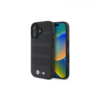 BMW M Collection Perforated and Stitched Line Hard Case for iPhone 16 6.1