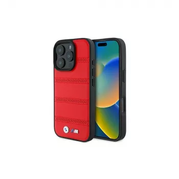 BMW M Collection Perforated and Stitched Line Hard Case for Apple iPhone 16 Pro 6.3