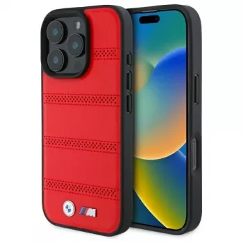 BMW M Collection M Perforated And Stitched Line Hard Case for iPhone 16 Pro Max 6.9