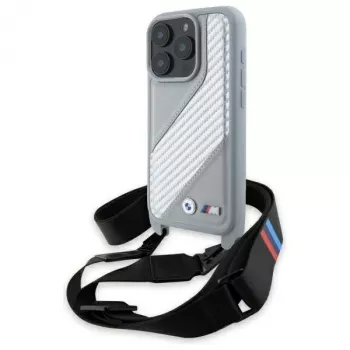 BMW M Edition Carbon Stripe & Strap Hard Case for iPhone 16 Pro Max 6.9
