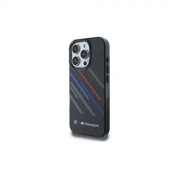 BMW BMHCP16X23HTRAK iPhone 16 Pro Max 6.9 Black Hard Case Motorsport IML Random Stripes