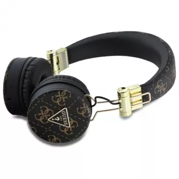 Guess 4G Triangle Round Shape Wireless Headphones, Bluetooth, ENC, Black