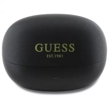Guess Capsule Printed Logo - Bluetooth TWS ANC & ENC Earphones with Charging Case (Black)