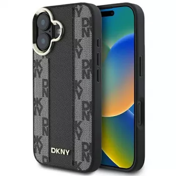 DKNY DKHMP16MPCPVSLK iPhone 16 Plus 6.7 Black Hard Case Checkered Pattern MagSafe