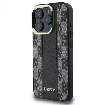 DKNY DKHMP16LPCPVSLK Hard Case for Apple iPhone 16 Pro, 6.3 inch, Black, Checkered Pattern, MagSafe