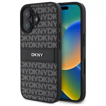 DKNY DKHCP16SPRTHSLK Hard Case Texture Pattern Tonal Stripe for Apple iPhone 16 6.1 - Black